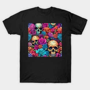 Floral skulls T-Shirt